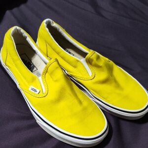 Vans Bright Yellow Slip-On Sneakers